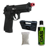 Pistola Airsoft Gbb Beretta M92 Savage Blowback 6mm + Maleta