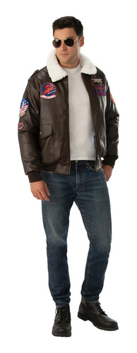 Disfraz Chamarra Chaqueta Top Gun Tom Cruise Piloto Aviador 80s Imitacion Piel Para Hombres Adultos Envio Gratis | Meses sin interés