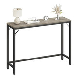 Mesa Auxiliar Gris, 39.4 , Estilo Industrial Para Sala.