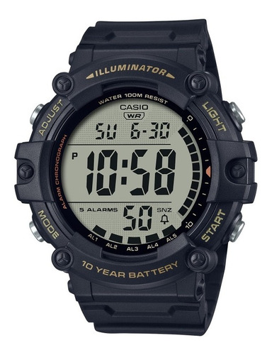 Reloj Casio Ae-1500whx-1a Cronometro Luz Alarma Sumergible