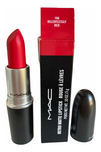 Labial Mac Retro Matte 706 Relentlessly Red