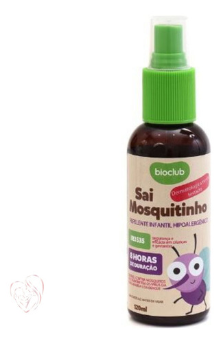 Repelente Infantil Natural Hipoalergenico Sai Mosquitinho