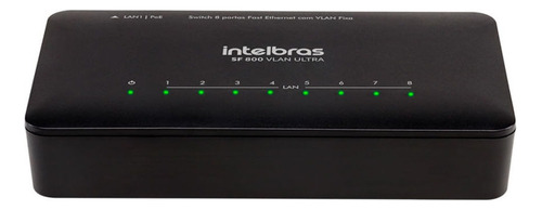Switch Intelbras 8p Fast Com Vlan Fixa - Sf 800