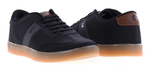 Zapato Caballero Tenis Vestir Plataforma Negro 