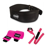 Cinturón Para Pesas + Straps + Rodilleras Pack Pesas