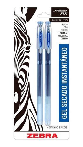 2 Plumas De Gel J Roller Rx Boligrafo Zebra 0.5/0.7mm