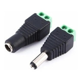 Conector Dc Jack Bornera Cctv Par Hembra-macho