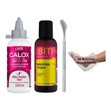 Calox Gel+ Óleo Parafina+argan + Espátula 222 + 06 Botinhas