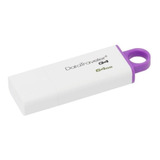 Memoria Usb Kingston Datatraveler G4 Dtig4 64gb 3.0 Blanco Y Violeta