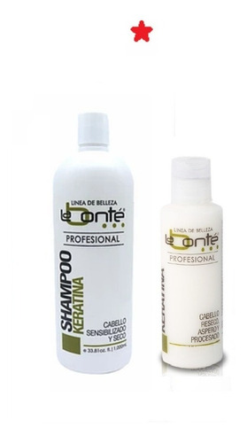 Shampoo Keratina 1litro Y Keratina 240ml La Bonte