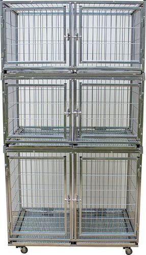 Gaiola Canil Gatil 6 Lugares Modular Banho E Tosa Pet Shop