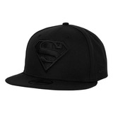 Gorra New Era, Logo Superman Negro Sobre Negro, Talla Única