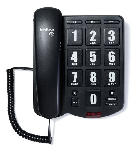 Telefone Celular Grande 3g De Mesa Intelbras Tok Fácil Idoso