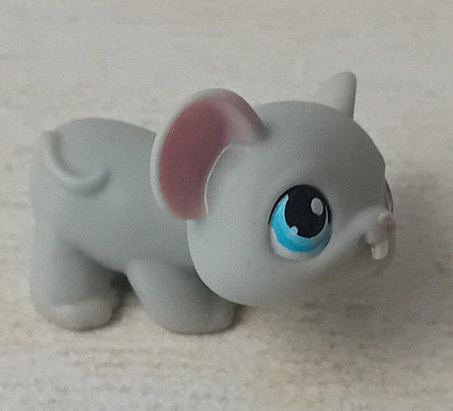 Figura 104 Little Pet Shop Hasbro Mini Raton Gris Orejas Ros