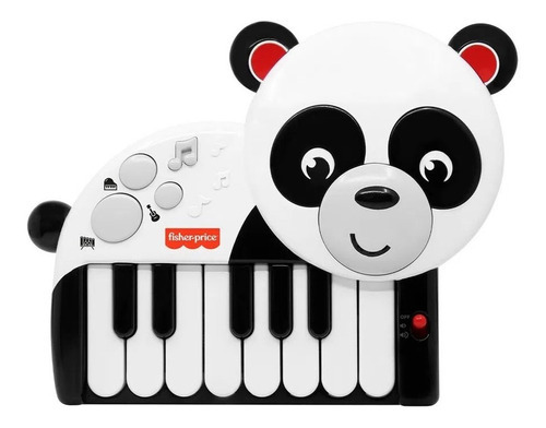 Mini Piano Infantil Animales Fisher Price Color Blanco Y Negro/panda