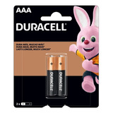 Pilha Alcalina Duracell Aaa Mn2400b2 - 2 Unidades