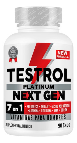 Testrol | Platinum Next Gen 7 En 1 | Precusor De No2 Sabor Sin Sabor