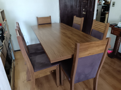 Juego De Comedor Cubierta Mdf 6 Sillas