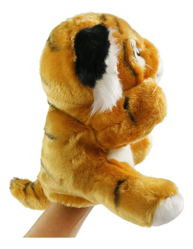Tiger Hand Puppet Stuffed Animal Jungle Plush Toys Wildlife