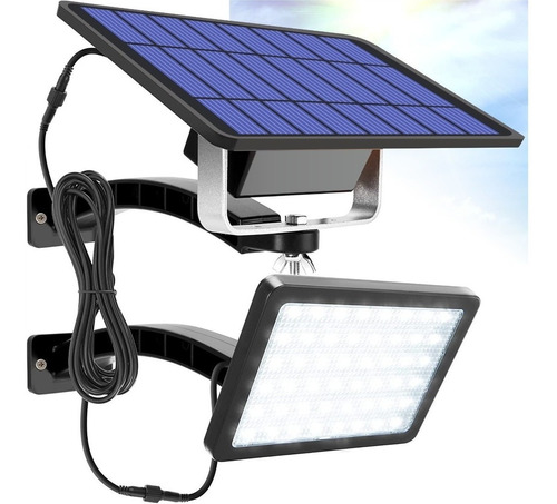 Lampara Solar 48 Leds Con Cable De 3 Metros Panel Externo