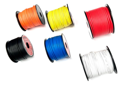 Carrete Cable Automotriz Plastico Calibre 16 30 Mts Colores