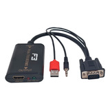 Conversor Vga Para Hdmi Com Áudio Usb Promoção 