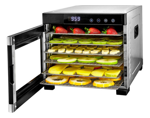 Horno Deshidratador Alimentos 6 Bandejas Acero Tecnodeliv