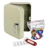Caja Seguridad 20cm Para Guardar 20 Llaves + Identificadores Color Beige Kingsman 300271