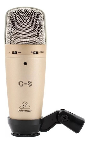  Microfone Estúdio Condensador Diafragma Duplo C-3 Behringer