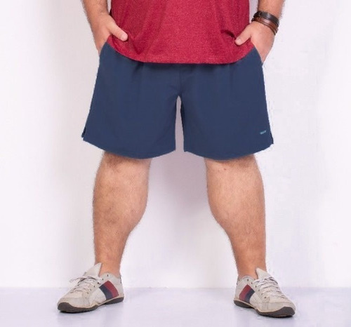 Bermuda Shorts Plus Size Piscina Grande Elástico Elastano