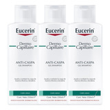 Combo X3 Eucerin Shampoo Gel Anticaspa Dermocapillaire 250ml
