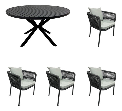 Conjunto Mesa E Cadeiras Para Area Gourmet Varanda Jardim 