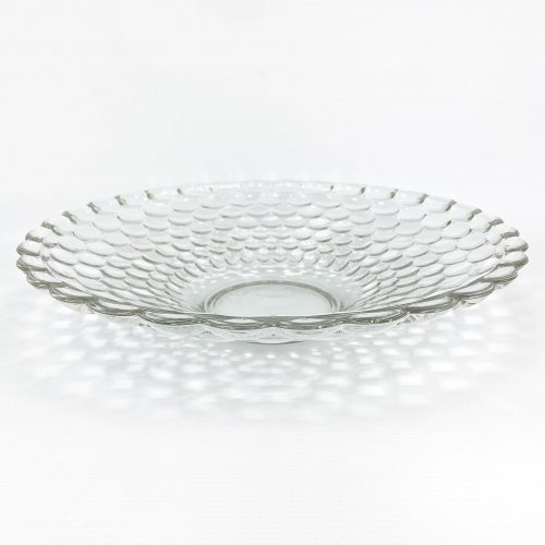 Centro De Mesa Frutera Simil Cristal Cónico Labrado 36 Cms