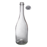 Botella Vidrio Transparente 750cc Licor Gin C/corona29mm X12