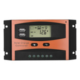 Controlador De Carga Solar 30a 50v Dual Usb Lcd Display Smar