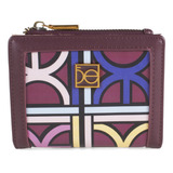 Cartera Flap Cloe Para Mujer Chica Monograma Bordado Color Multicolor