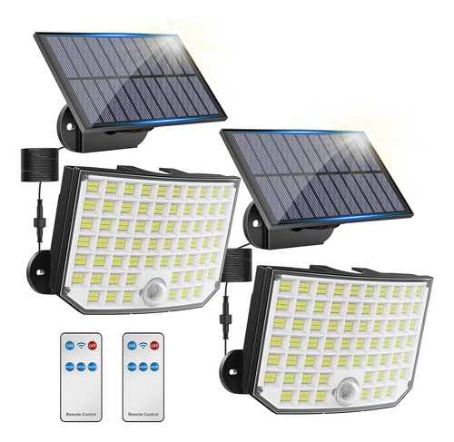 Lámpara Solar 256 Leds Ext / Combo X 2 / 5mt Panel / Control