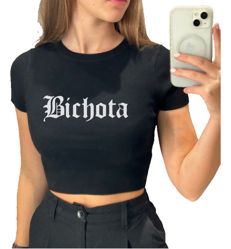 Remera Karol G Bichota Corta Pupera Aesthetic Coquette