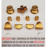 Kit Botões R2 R1 L2 L1 + 2 Analogicos Aluminio Ps4 3 Cores