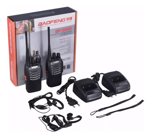 Radio Walkie Talkie Baofeng Bf-888s Uhf X2 Bateria 1500m Ah