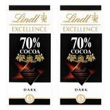 Chocolate Lindt Excellence 70% Cocoa Amargo 100gr. X2