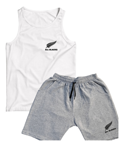 Conjunto Musculosa Short Algodon Rugby Equipos Selecciones 2