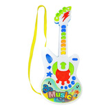 Guitarra C/ Luz C/ Funcion Musica Y Melodias 8 Teclas Correa