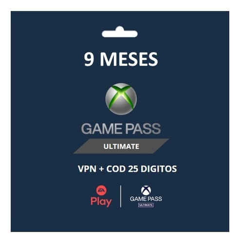 Xbox Game Pass Ultimate Assinatura 9 Meses Código Descrição