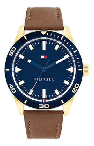 Reloj Tommy Hilfiger 1791818 Piel Cafe, Fondo Negro