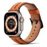 Correa De Cuero Genuino Para Apple Watch Banda De 49 Mm 44 M