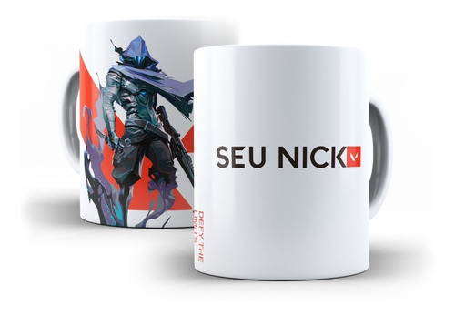 Caneca Omen Valorant Com Nick Personalizado.