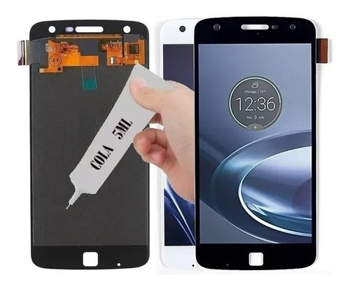 Frontal Tela Display Touch Para Moto Z Play Xt1635-02 + Cola