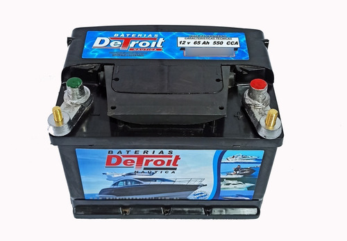 Batería Náutica Detroit 12v 65ah 12x65  Lancha Tracker Barco