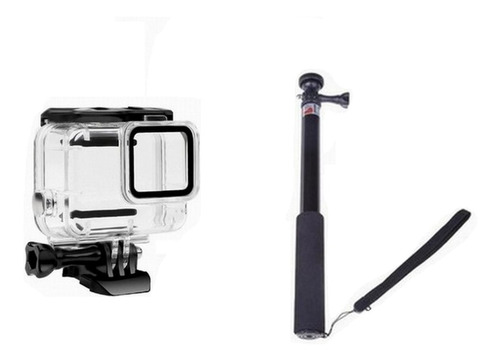 Kit P Gopro Hero 7 White Silver Caixa Estanque Pau De Selfie